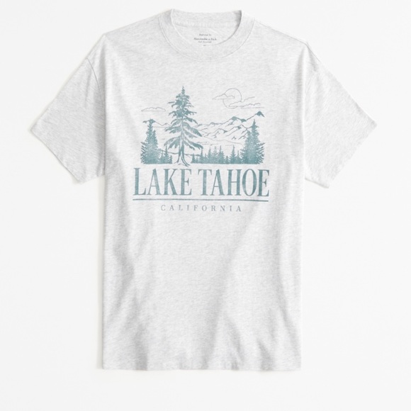 Abercrombie & Fitch Tops - Abercrombie and Fitch A&F Lake Tahoe Graphic Tee Boyfriend Fit size Large